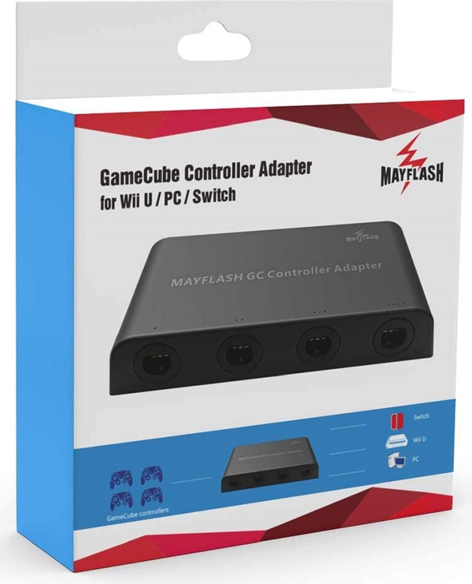 Mayflash GameCube Controller Adapter For Wii U, PC USB And Switch, 4 P ...