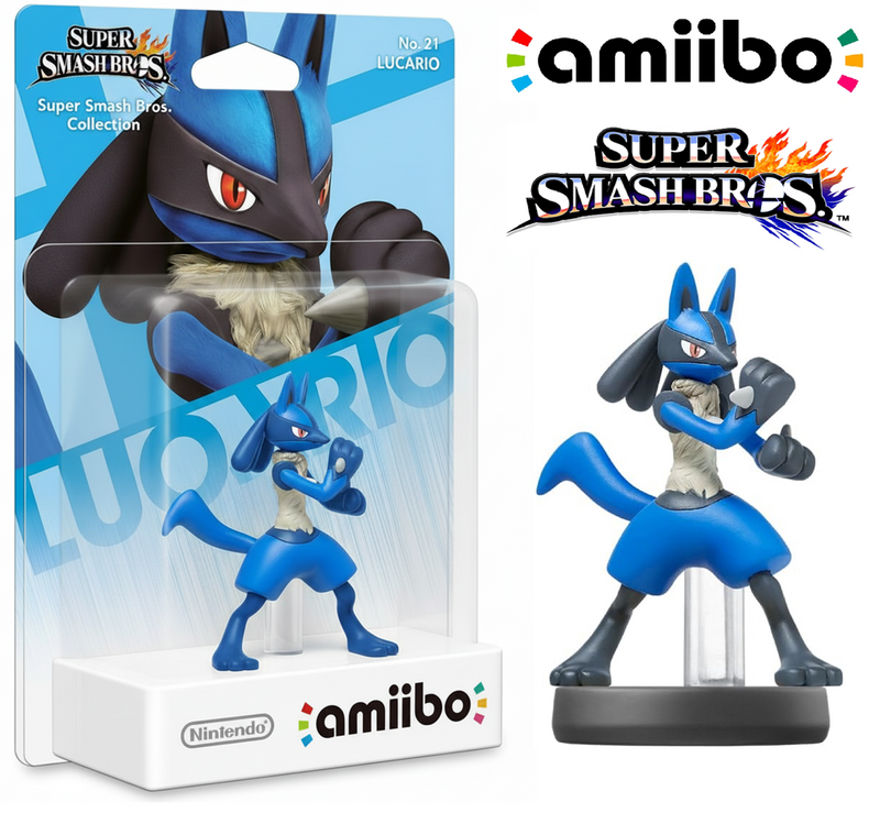 Lucario Amiibo in factory-sealed USA packaging