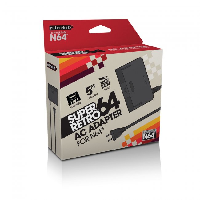 Retro-Bit AC Adapter for Nintendo 64 – Reliable Power Replacement