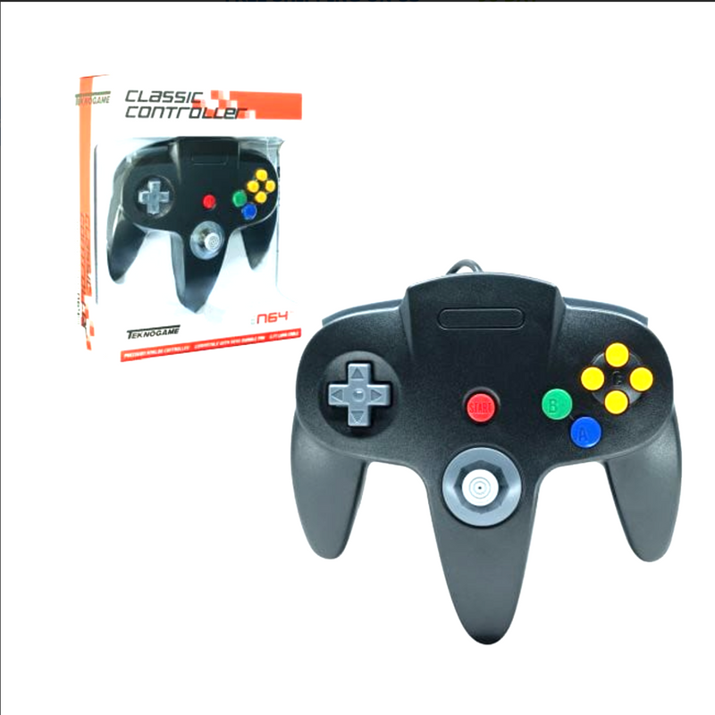 Teknogame N64 Controller For Nintendo 64 Gamepad - Black