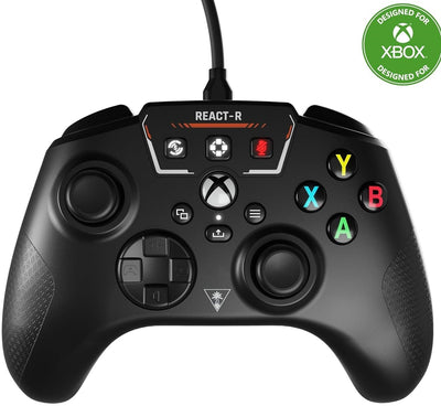 Turtle Beach REACT-R Wired Game Controller – Officially Licensed for Xbox Series X & S, Xbox One, and Windows 10|11 PC’s – Black