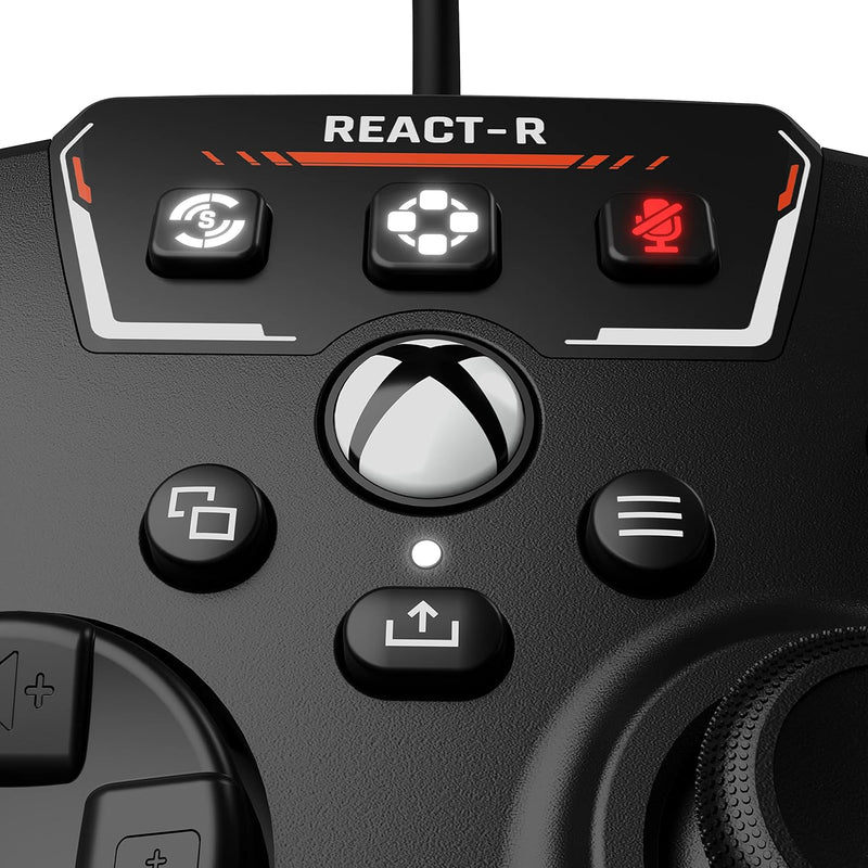 Turtle Beach REACT-R Wired Game Controller – Officially Licensed for Xbox Series X & S, Xbox One, and Windows 10|11 PC’s – Black