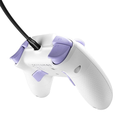 Turtle Beach REACT-R Wired Game Controller – Officially Licensed for Xbox Series X & S, Xbox One, and Windows 10|11 PC’s – White & Purple