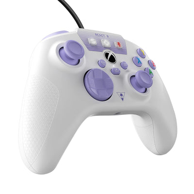 Turtle Beach REACT-R Wired Game Controller – Officially Licensed for Xbox Series X & S, Xbox One, and Windows 10|11 PC’s – White & Purple