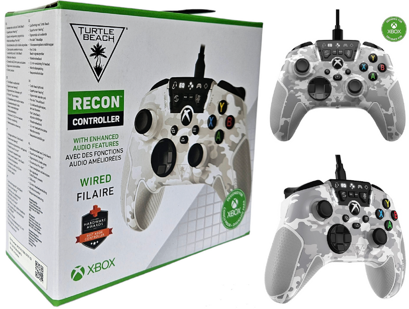 Turtle Beach Recon Controller Wired Game Controller Officially Licensed for Xbox Series X, Xbox Series S, Xbox One & Windows - Audio Enhancements, Remappable Buttons, Superhuman Hearing – Arctic Camo