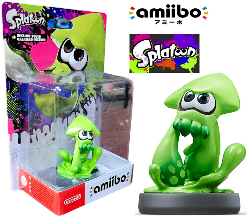 amiibo Splatoon 2 Squid Original Green Color NEW Nintendo