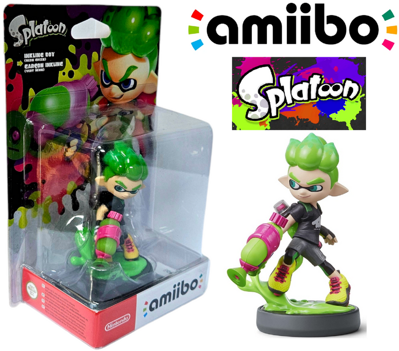 Neon Green Inkling Boy Amiibo for Nintendo Switch