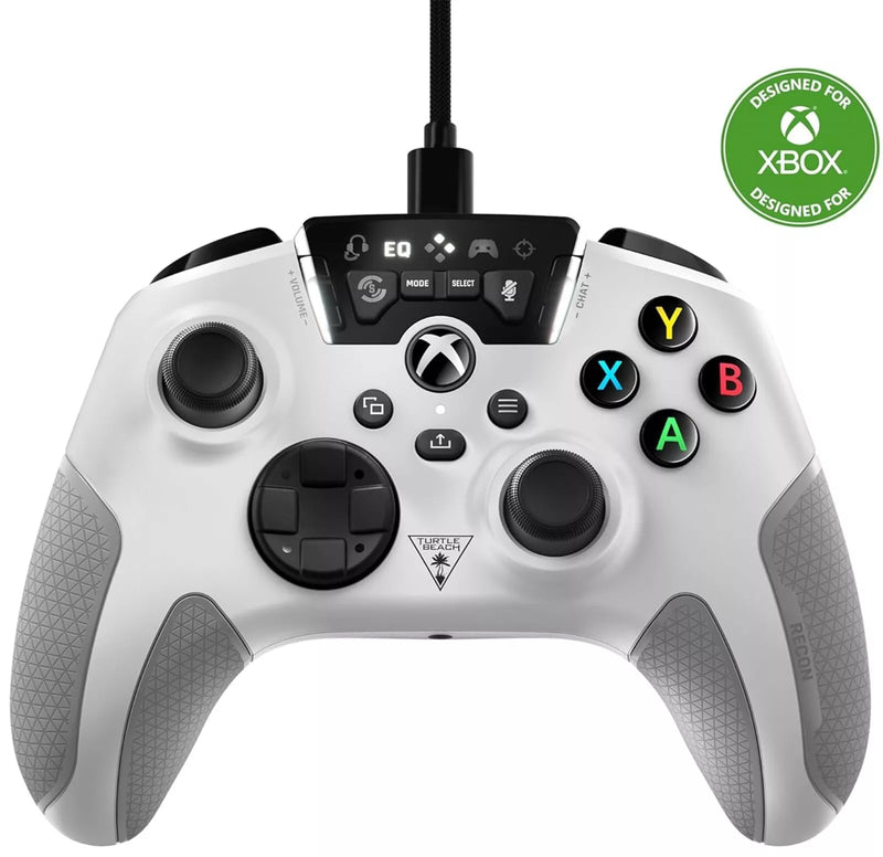 Turtle Beach Recon Controller Wired Game Controller Officially Licensed for Xbox Series X, Xbox Series S, Xbox One & Windows - Audio Enhancements, Remappable Buttons, Superhuman Hearing – White