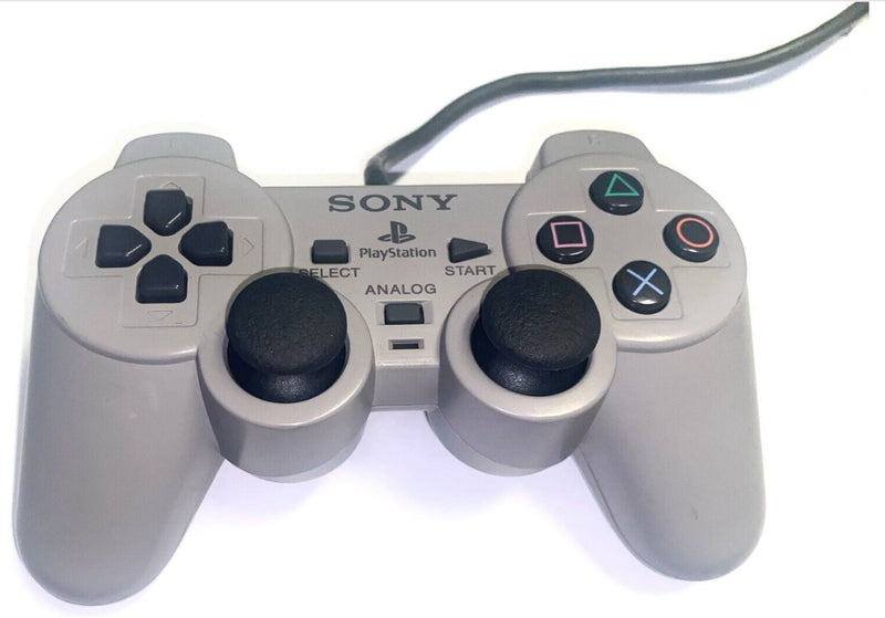 Sony PlayStation PS1 PS2 Dual Shock Controller Grey SCPH-1200 OEM Tested Working (Pre-Owned)