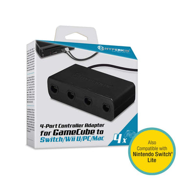 Hyperkin 4-Port Controller Adapter for GameCube Compatible with Nintendo Switch/ Wii U/ PC