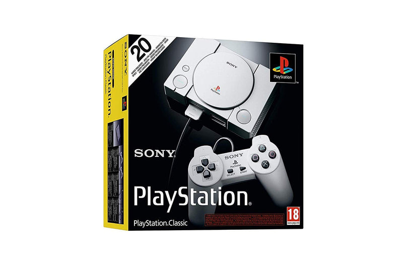 Playstation Classic Console with 20 Classic Playstation Games Pre-Installed Holiday Bundle, Includes Final Fantasy VII, Grand Theft Auto, Resident Evil Director&