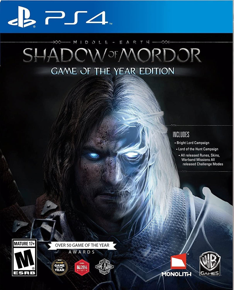 WB Games Middle Earth: Shadow of Mordor Game of The Year - Playstation 4