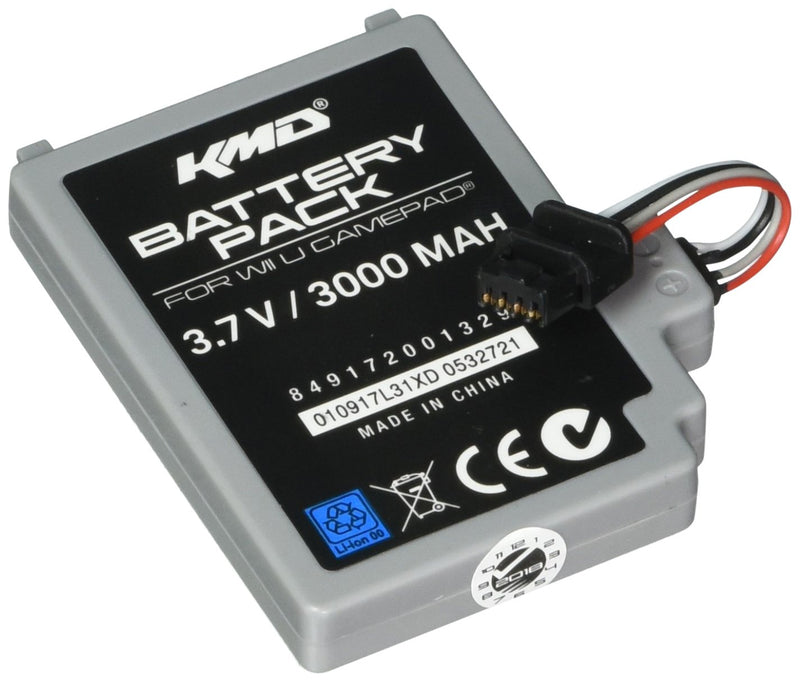 KMD 3000mAh Rechargeable Battery Pack for Nintendo Wii U Internal Controller
