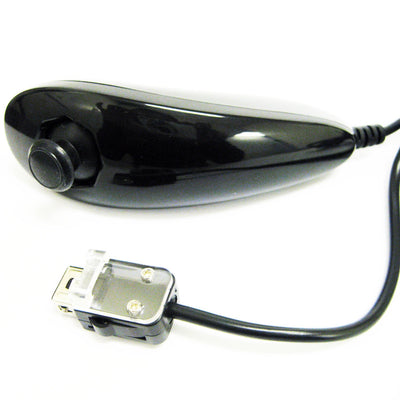Black Nunchuck Wired Controller Compatible with Nintendo Wii