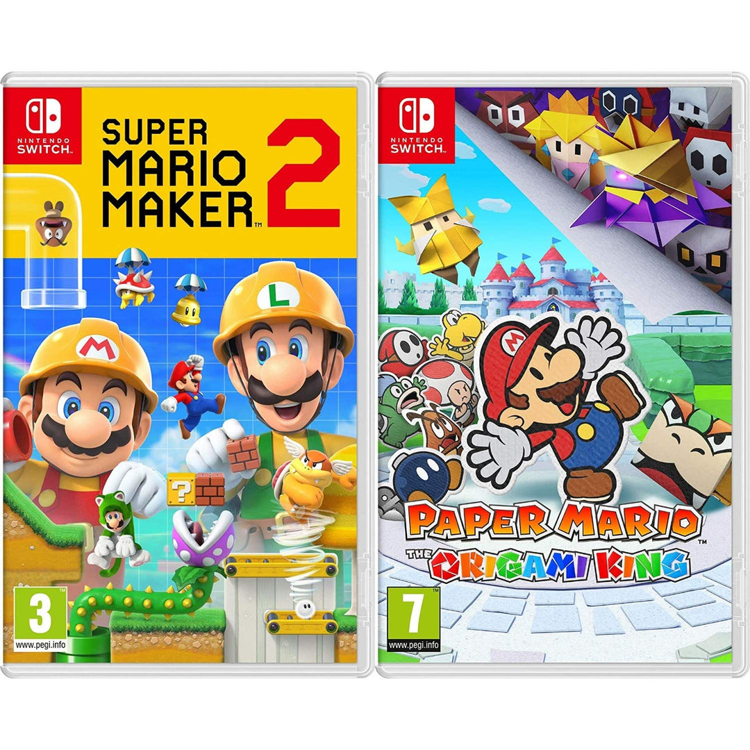 Super Mario Maker 2 + Paper Mario Origami King - Two Game Bundle