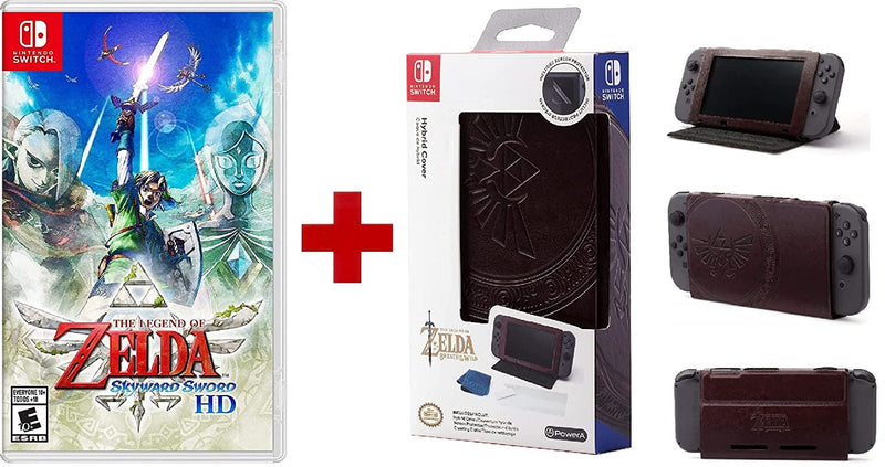 Nintendo Switch The Legend of Zelda: Skyward Sword HD Bundle with PowerA Hybrid Cover - Zelda Hylian Crest Leatherette - Nintendo Switch